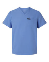Jaanuu M10002 Platt 3-Pocket Scrub V-Neck Top #color_Ceil Blue