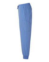 Jaanuu M20002 Osmo 8-Pocket Scrub Joggers #color_Ceil Blue