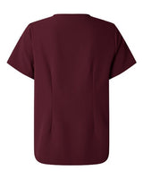 Jaanuu W10001 Women's Rhena Essential 1-Pocket Scrub V-Neck Top #color_Burgundy