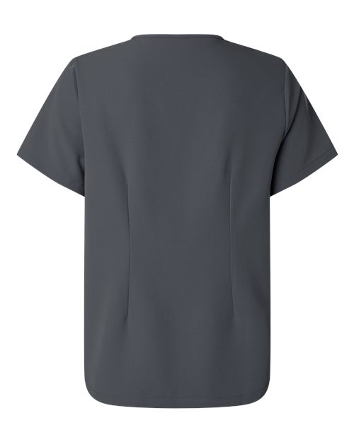 Jaanuu W10001 Women's Rhena Essential 1-Pocket Scrub V-Neck Top #color_Carbon Grey