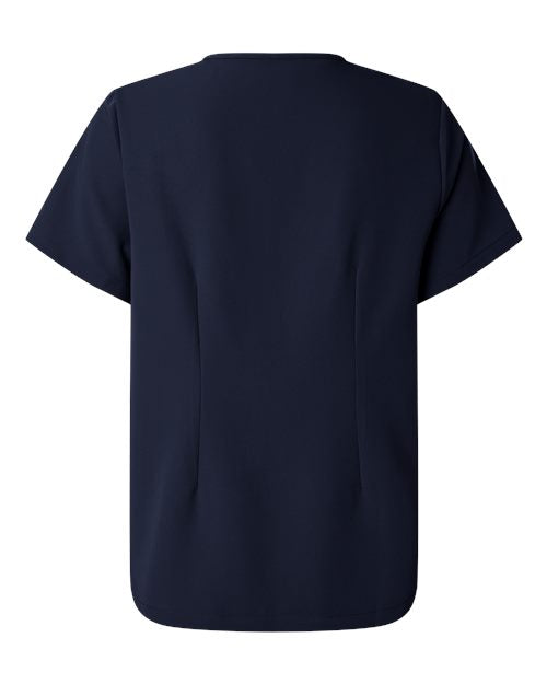 Jaanuu W10001 Women's Rhena Essential 1-Pocket Scrub V-Neck Top #color_Midnight Navy