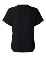 Jaanuu W10003 Women's Calix Fit & Flare Scrub V-Neck Top #color_Black