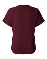 Jaanuu W10003 Women's Calix Fit & Flare Scrub V-Neck Top #color_Burgundy