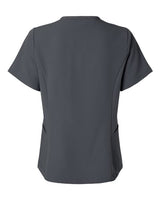 Jaanuu W10003 Women's Calix Fit & Flare Scrub V-Neck Top #color_Carbon Grey