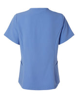 Jaanuu W10003 Women's Calix Fit & Flare Scrub V-Neck Top #color_Ceil Blue