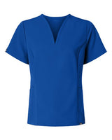 Jaanuu W10003 Women's Calix Fit & Flare Scrub V-Neck Top #color_Royal Blue