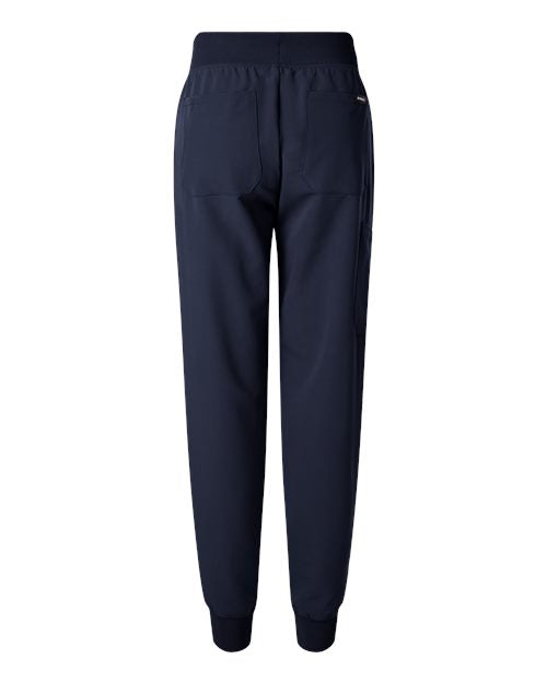 Jaanuu W20003 Women's Silex Knit-Waist Scrub Joggers #color_Midnight Navy
