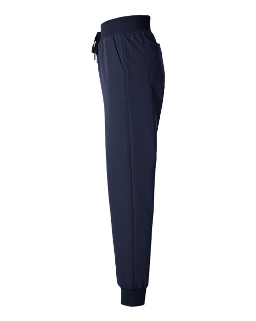Jaanuu W20003 Women's Silex Knit-Waist Scrub Joggers #color_Midnight Navy