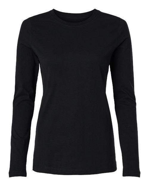 Jaanuu W30002U Women's RegenX Cotton Underscrub Long Sleeve T-Shirt #color_Black