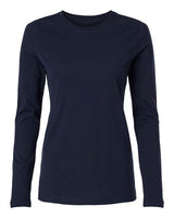 Jaanuu W30002U Women's RegenX Cotton Underscrub Long Sleeve T-Shirt #color_Midnight Navy