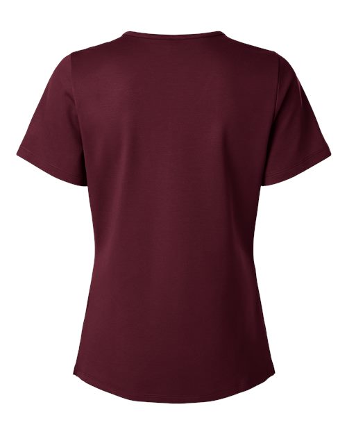 Jaanuu W30003 Women's Cesi Ultrasoft Scrub V-Neck Top #color_Burgundy
