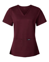 Jaanuu W30003 Women's Cesi Ultrasoft Scrub V-Neck Top #color_Burgundy