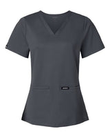 Jaanuu W30003 Women's Cesi Ultrasoft Scrub V-Neck Top #color_Carbon Grey