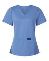Jaanuu W30003 Women's Cesi Ultrasoft Scrub V-Neck Top #color_Ceil Blue