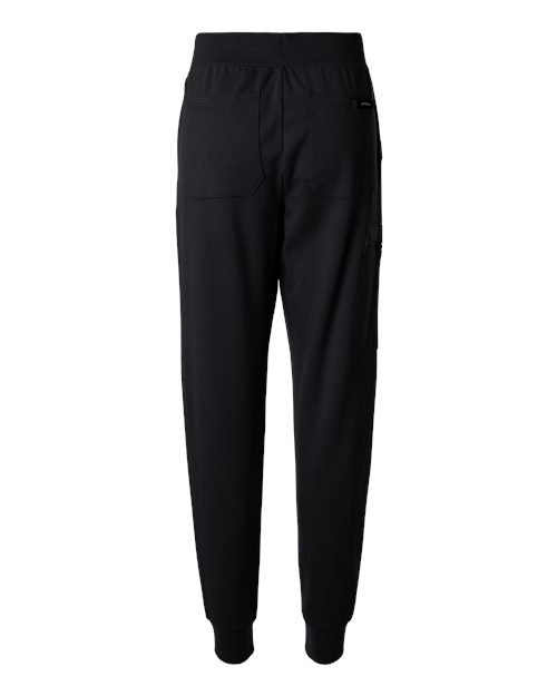 Jaanuu W40001 Women's Rubi Ultrasoft Scrub Joggers #color_Black