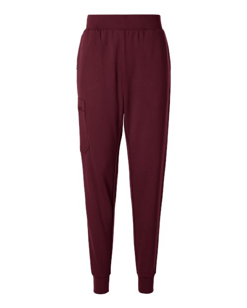 Jaanuu W40001 Women's Rubi Ultrasoft Scrub Joggers #color_Burgundy