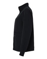 Jaanuu W60001 Women's Ceri Essential Full-Zip 6-Pocket Scrub Jacket #color_Black