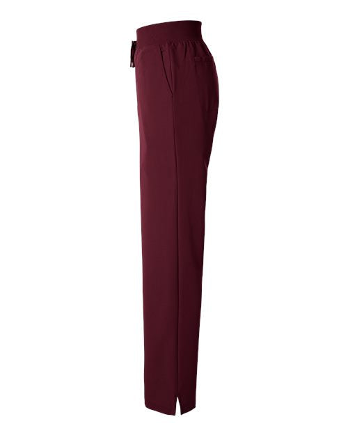 Jaanuu W20001P Women's Xenos Essential Knit-Waist Scrub Pants - Petite Sizes #color_Burgundy