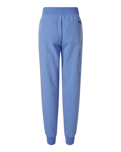 Jaanuu W20003P Women's Silex Knit-Waist Scrub Joggers - Petite Sizes #color_Ceil Blue