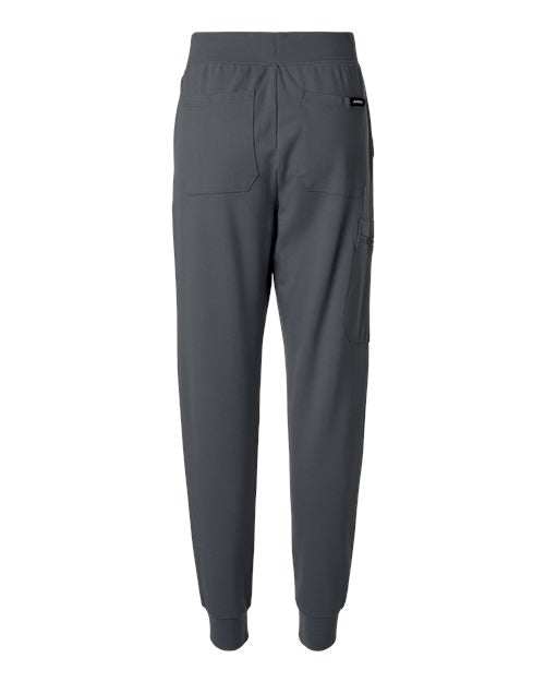 Jaanuu W40001P Women's Rubi Ultrasoft Scrub Joggers - Petite Sizes #color_Carbon Grey