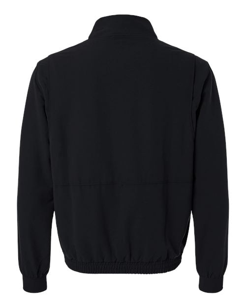 Jaanuu M60001 Wolfe Everyday Full-Zip 6-Pocket Scrub Jacket #color_Black