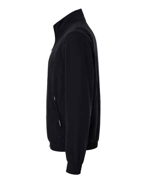 Jaanuu M60001 Wolfe Everyday Full-Zip 6-Pocket Scrub Jacket #color_Black