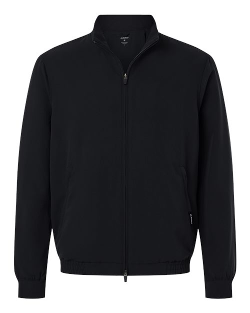 Jaanuu M60001 Wolfe Everyday Full-Zip 6-Pocket Scrub Jacket #color_Black