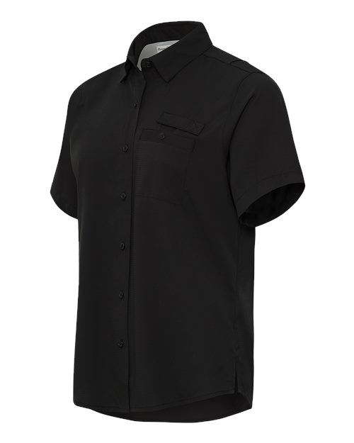 Paragon 704 Women's Hatteras Performance Short Sleeve Fishing Shirt #color_Black