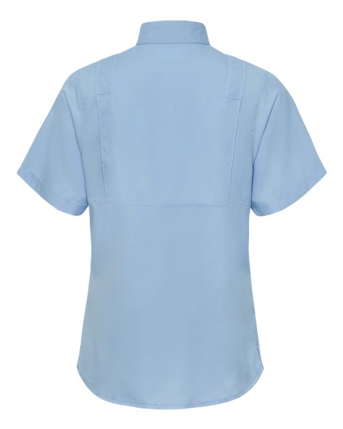 Paragon 704 Women's Hatteras Performance Short Sleeve Fishing Shirt #color_Blue Mist