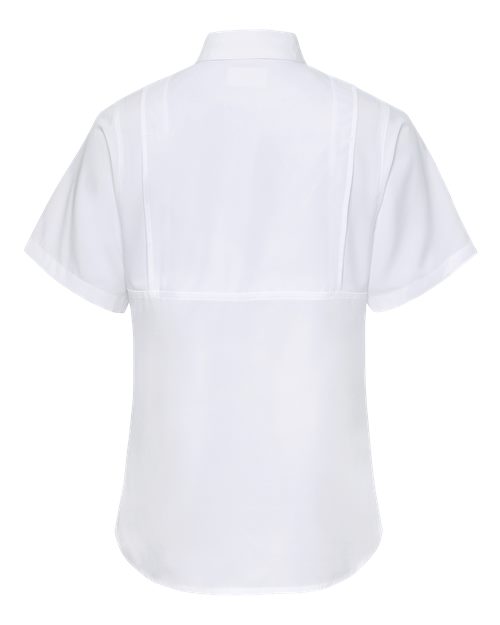 Paragon 704 Women's Hatteras Performance Short Sleeve Fishing Shirt #color_White