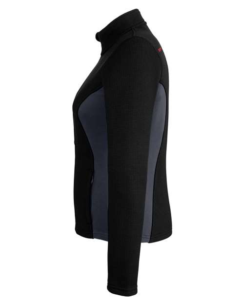 Spyder 187335 Ladies' Constant Full-Zip Sweater Fleece Jacket #color_BLACK/ PLR/ RED
