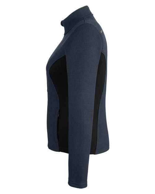 Spyder 187335 Ladies' Constant Full-Zip Sweater Fleece Jacket #color_FRNTIER/ BLK/ WH