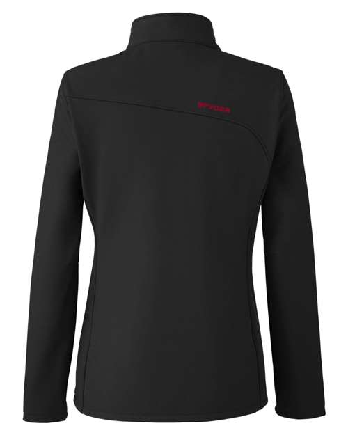 Spyder 187337 Ladies' Transport Soft Shell Jacket #color_BLACK/ RED