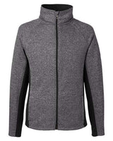 Spyder 187330 Men's Constant Full-Zip Sweater Fleece Jacket #color_BLACK HTHR/ BLK