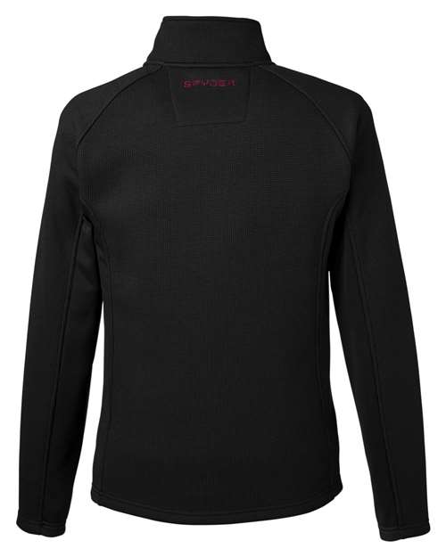 Spyder 187330 Men's Constant Full-Zip Sweater Fleece Jacket #color_BLACK/ BLK/ RED