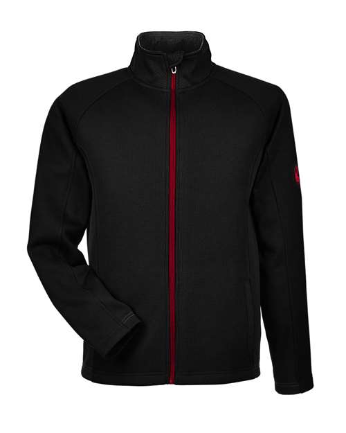 Spyder 187330 Men's Constant Full-Zip Sweater Fleece Jacket #color_BLACK/ BLK/ RED