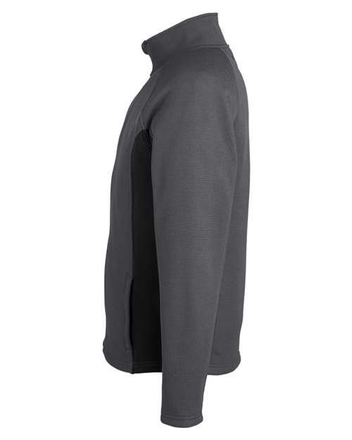 Spyder 187330 Men's Constant Full-Zip Sweater Fleece Jacket #color_POLAR/ BLK/ BLK
