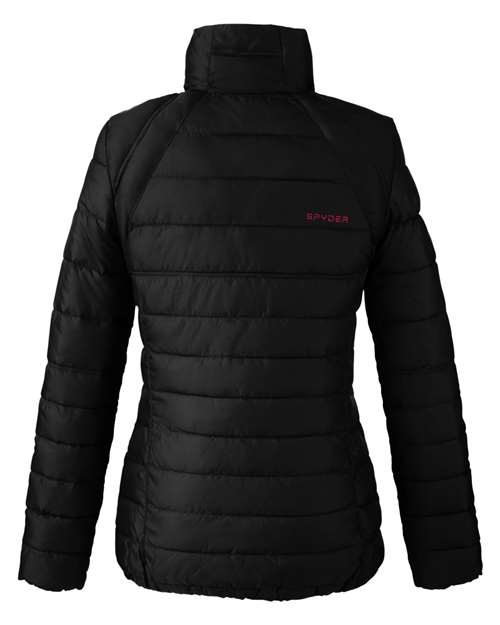 Spyder 187336 Ladies' Supreme Insulated Puffer Jacket #color_BLACK/ RED