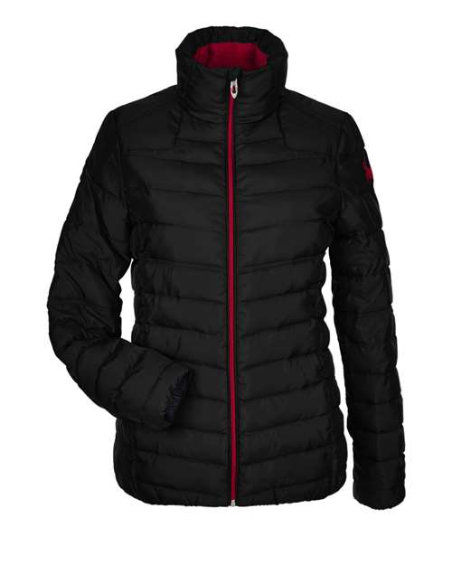 Spyder 187336 Ladies' Supreme Insulated Puffer Jacket #color_BLACK/ RED