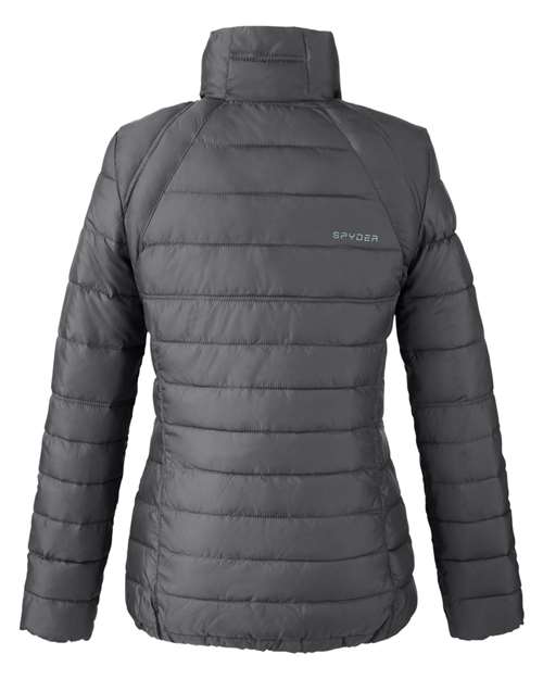 Spyder 187336 Ladies' Supreme Insulated Puffer Jacket #color_POLAR/ ALLOY