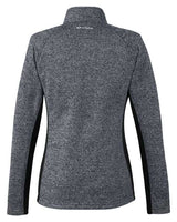 Spyder S16562 Ladies' Constant Half-Zip Sweater #color_BLACK HTHR/ BLK