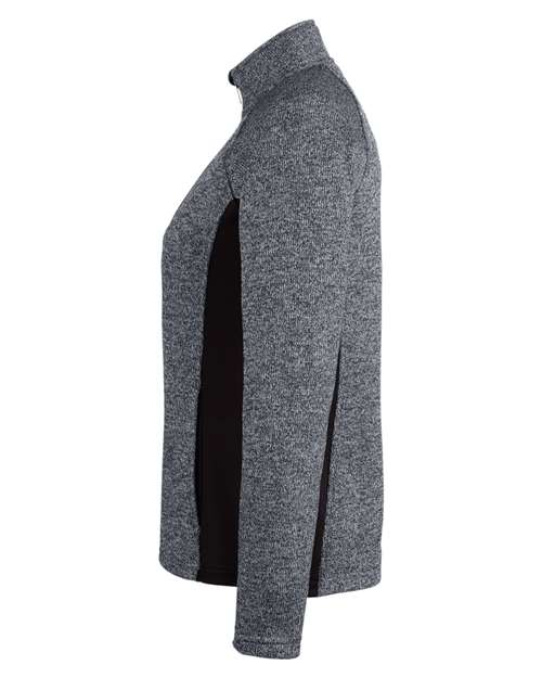 Spyder S16562 Ladies' Constant Half-Zip Sweater #color_BLACK HTHR/ BLK