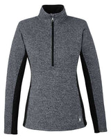 Spyder S16562 Ladies' Constant Half-Zip Sweater #color_BLACK HTHR/ BLK