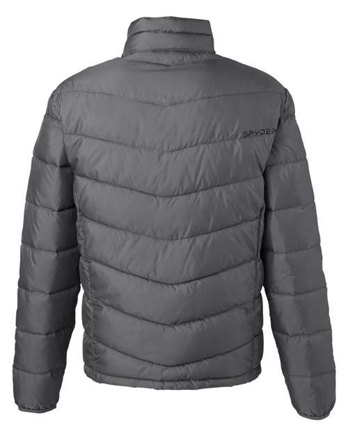 Spyder 187333 Men's Pelmo Insulated Puffer Jacket #color_POLAR/ BLACK