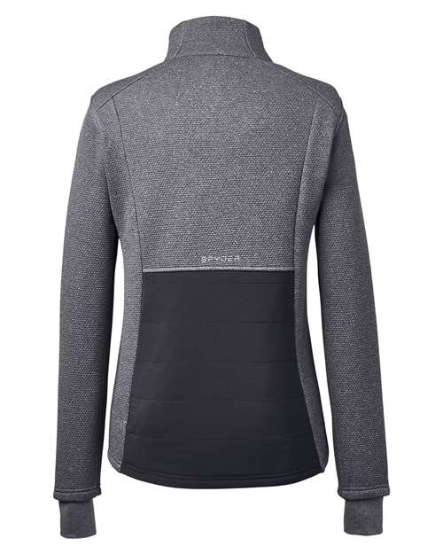 Spyder S17299 Ladies' Pursuit Jacket #color_BLACK HTHR/ BLK