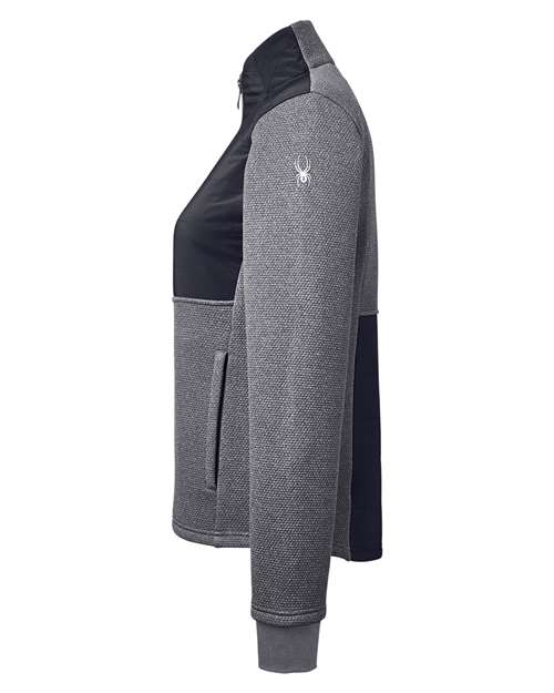 Spyder S17299 Ladies' Pursuit Jacket #color_BLACK HTHR/ BLK