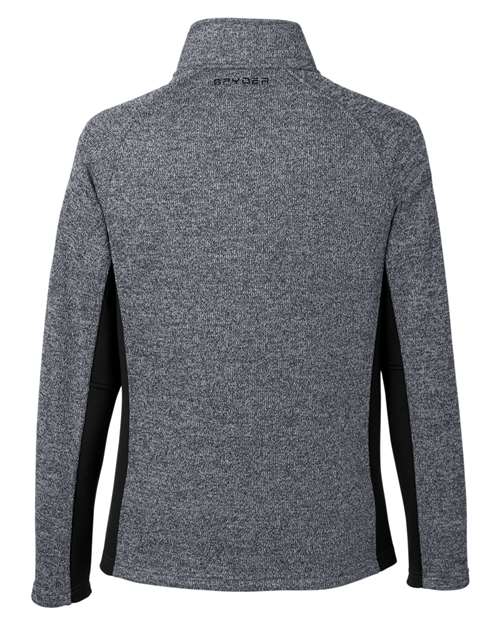 Spyder S16561 Men's Constant Half-Zip Sweater #color_BLACK HTHR/ BLK
