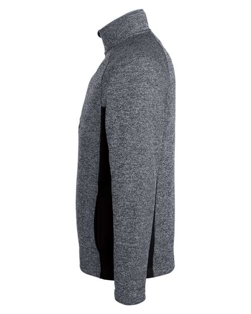 Spyder S16561 Men's Constant Half-Zip Sweater #color_BLACK HTHR/ BLK