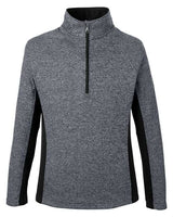 Spyder S16561 Men's Constant Half-Zip Sweater #color_BLACK HTHR/ BLK