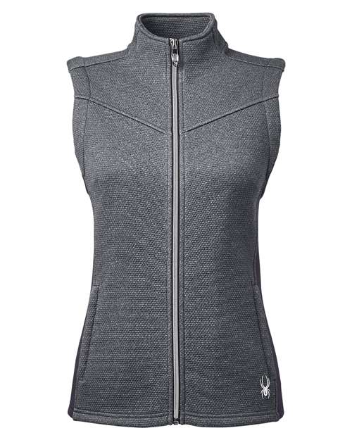 Spyder S17275 Ladies' Pursuit Vest #color_BLACK HTHR/ POL
